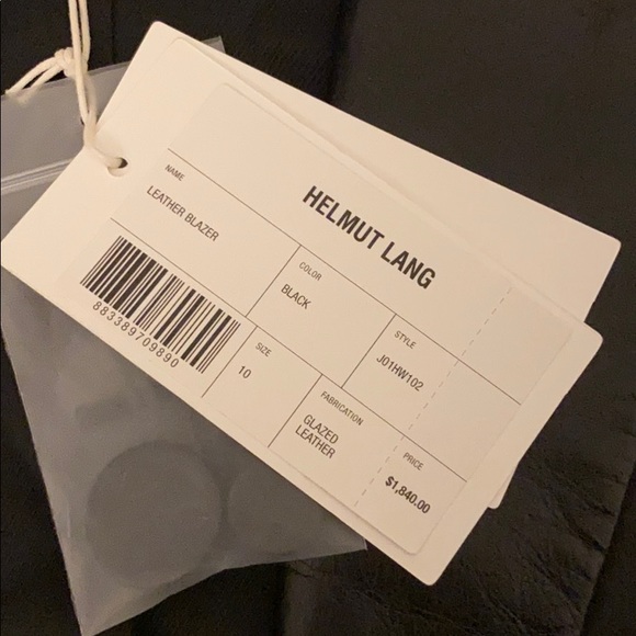 Helmut Lang Boyfriend Relaxed fit Leather Blazer - Picture 16 of 16